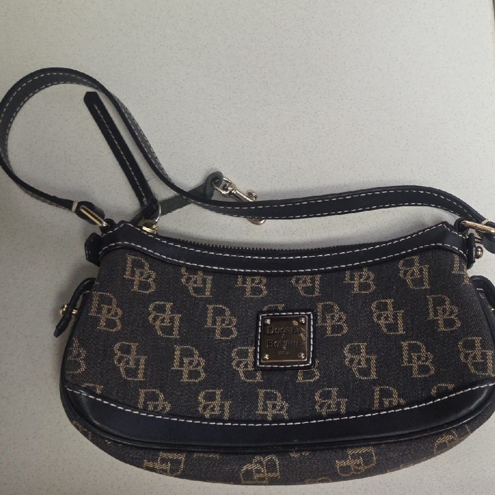 Dooney & Bourke Black and Tan Monogram Bag